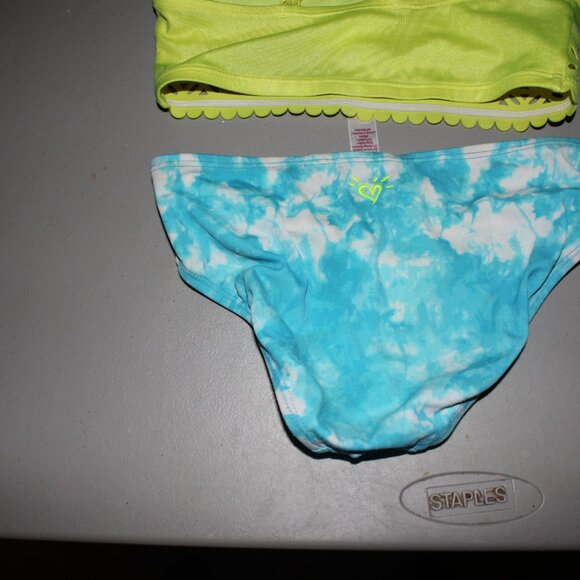 Yellow & Blue 2 Pcs Justice Bikini Swimsuit Size 8 - Picture 7 of 11